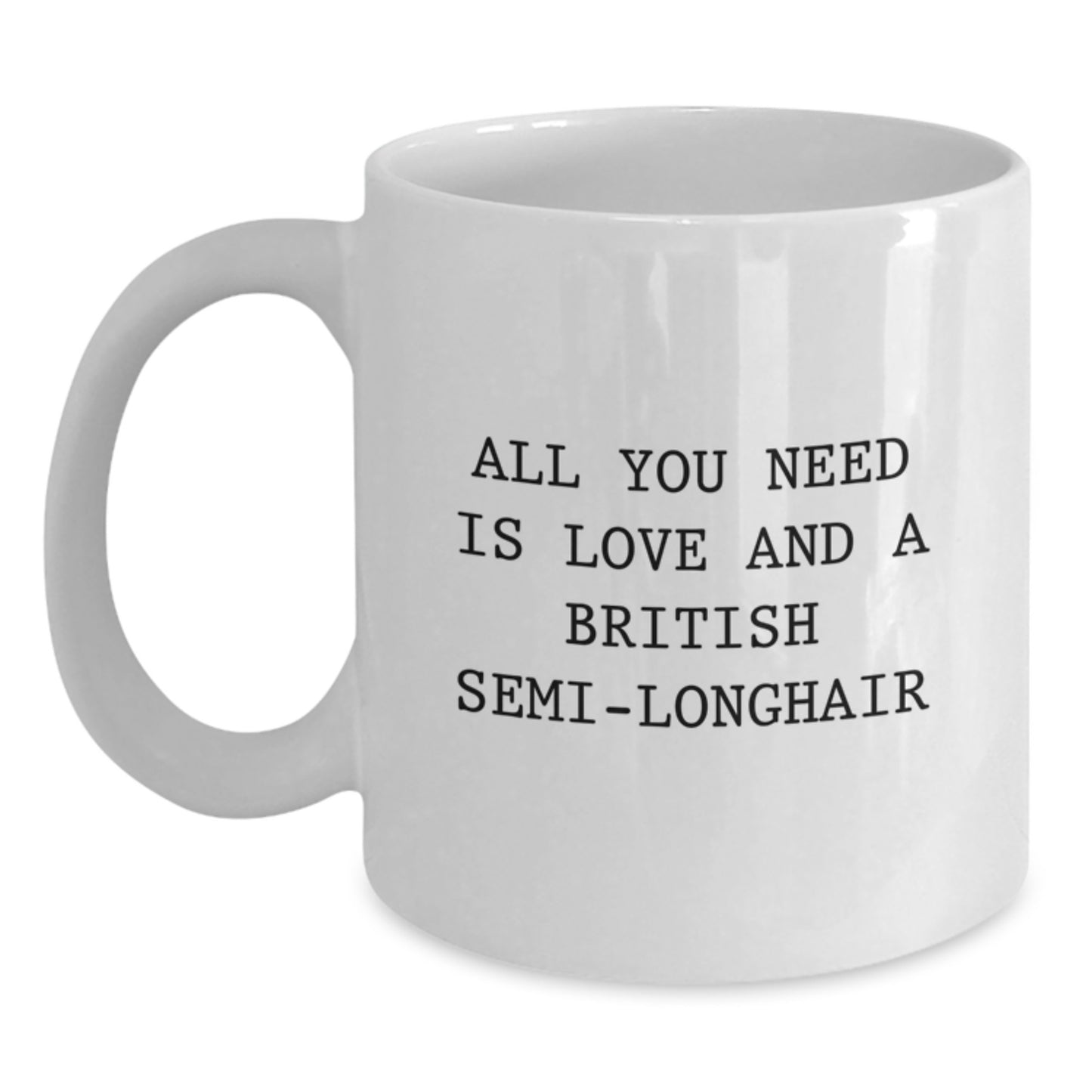 Laugh and Love British Semi-longhair Cat Christmas Unique Gifts for Family, Friends from Men, Women, Coworkers - Main