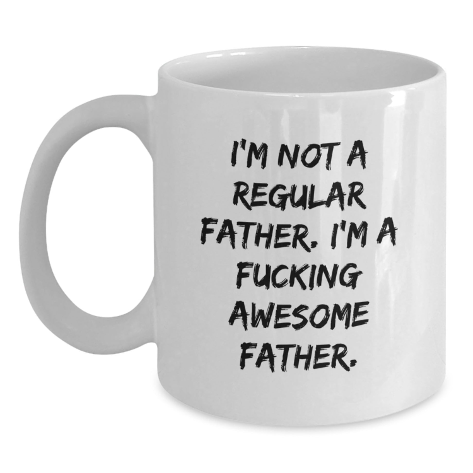 Awesome Father Graduation Gifts from Men, Unique Funny White Coffee Mug for Him - Main