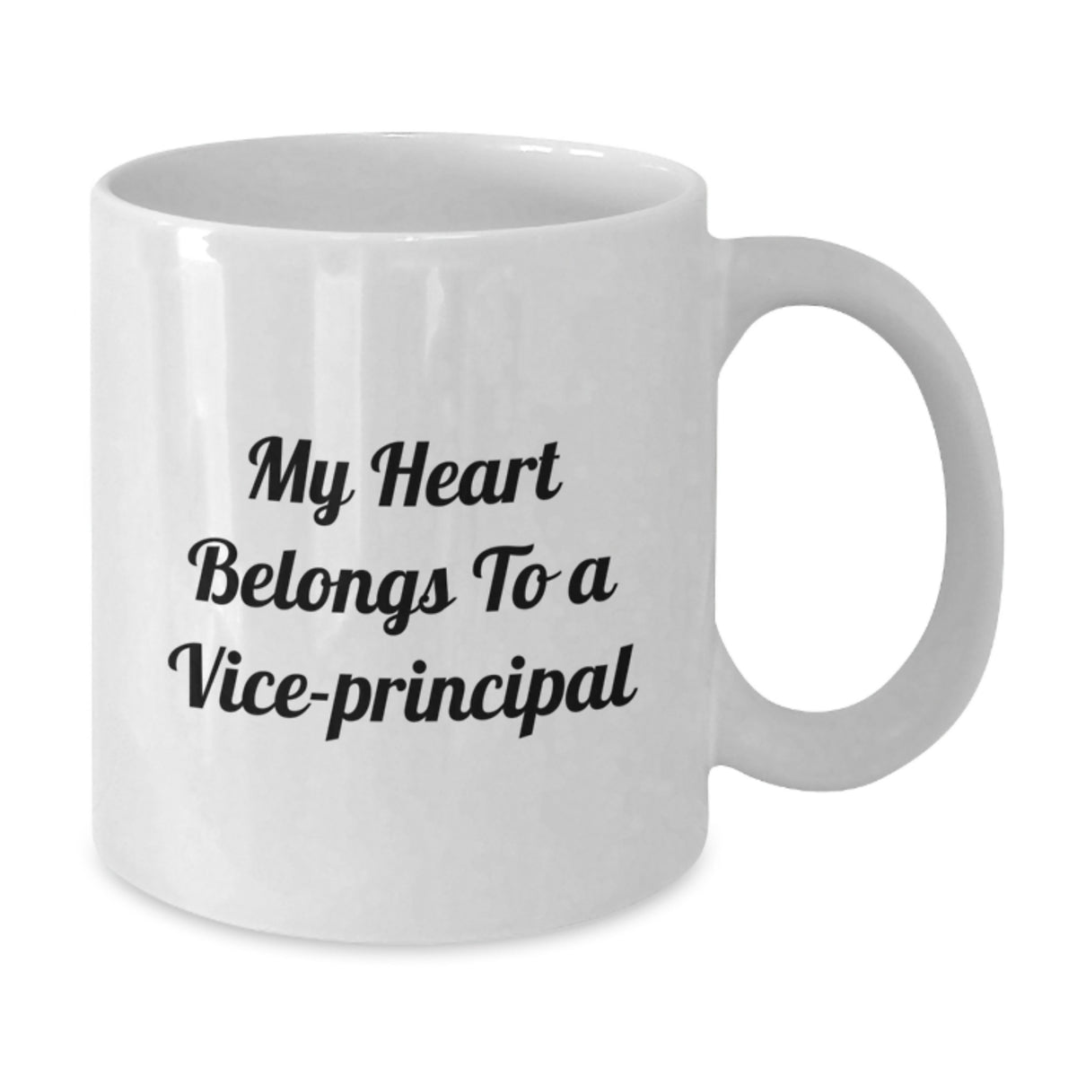 Funny Vice-principal Gifts for Birthday - White Coffee Mug - 'My Heart Belongs To A Vice-principal' - Gifts from Friends to Vice-principal - Additional