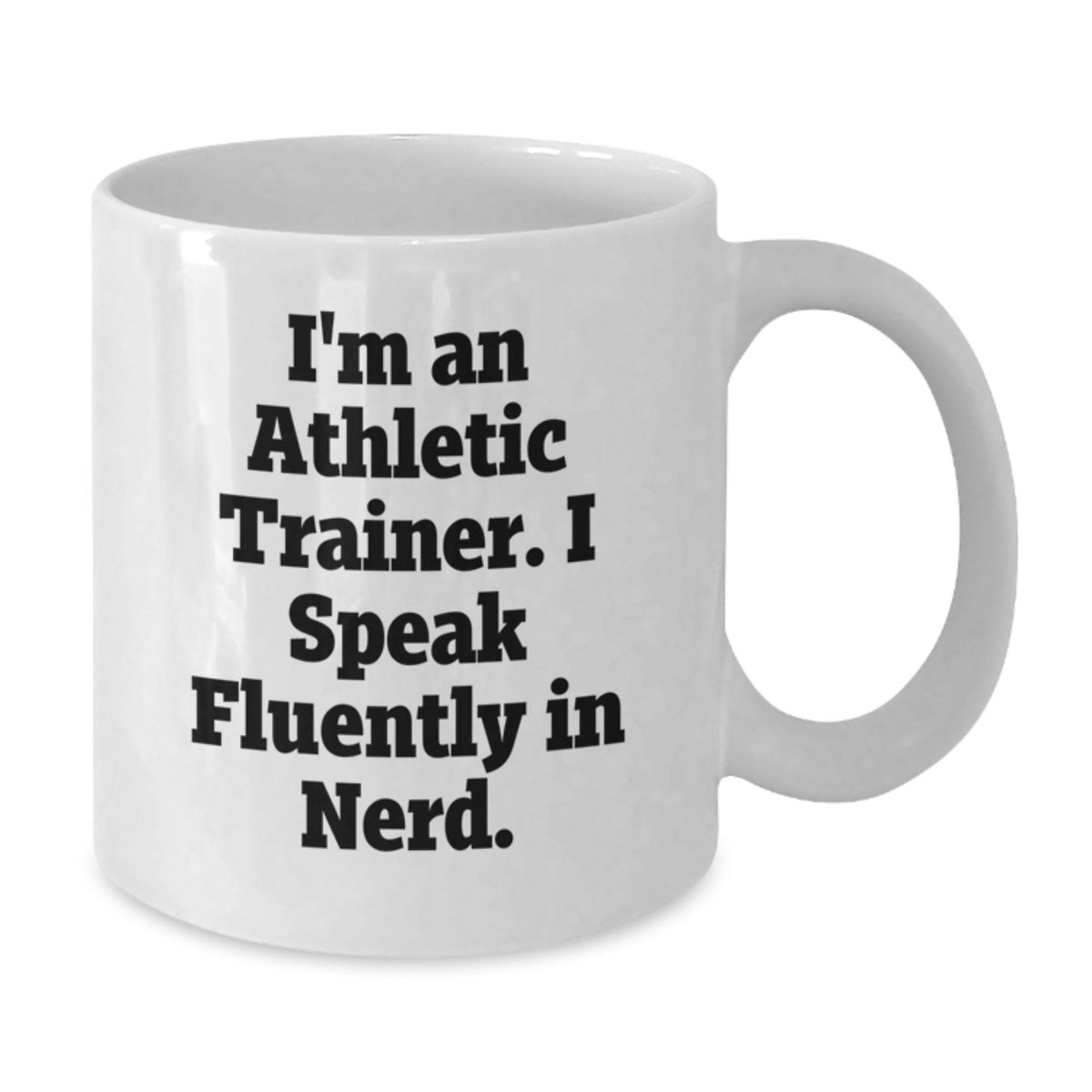 Funny Gifts from Friends for Men and Women - Athletic Trainer Coffee Mug - White, Fluently in genius Sayings, Unique Christmas Unique Gifts - Additional