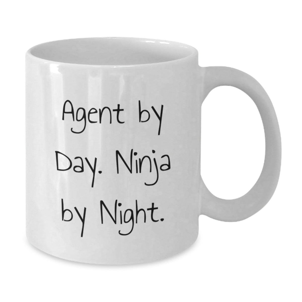 Agent Gifts from Friends, Funny Agent White Coffee Mug for Graduation Unique Gifts, Agent By Day. Ninja By Night. - Additional