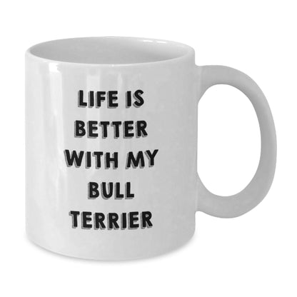 Funny Bull Terrier Dog Gifts from Family, White Coffee Mug for Bull Terrier Dog Lover, Birthday Unique Gifts for Friends - Additional
