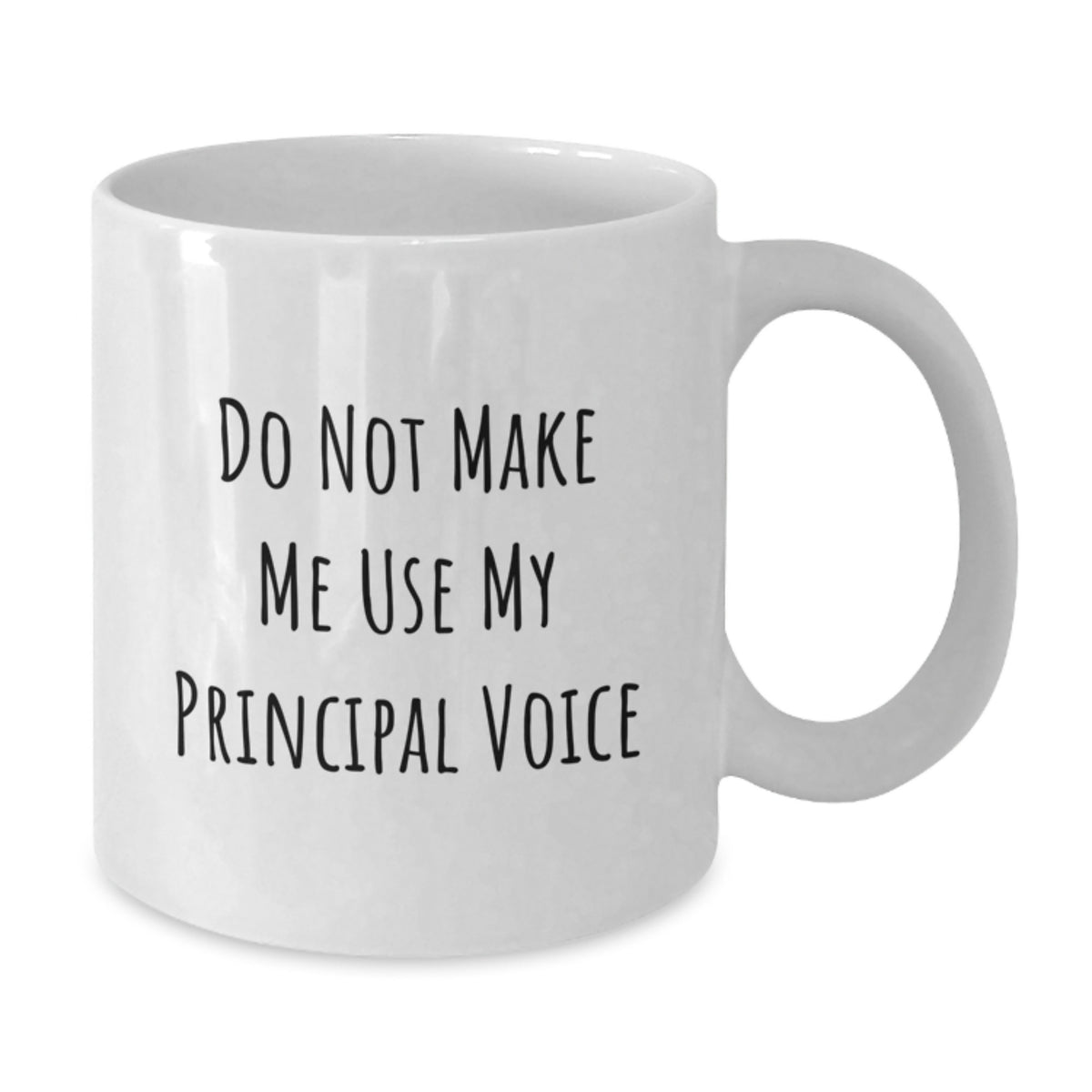Funny Principal Gifts from Friends - Do Not Make Me Use My Principal Voice White Coffee Mug for Birthday - Additional