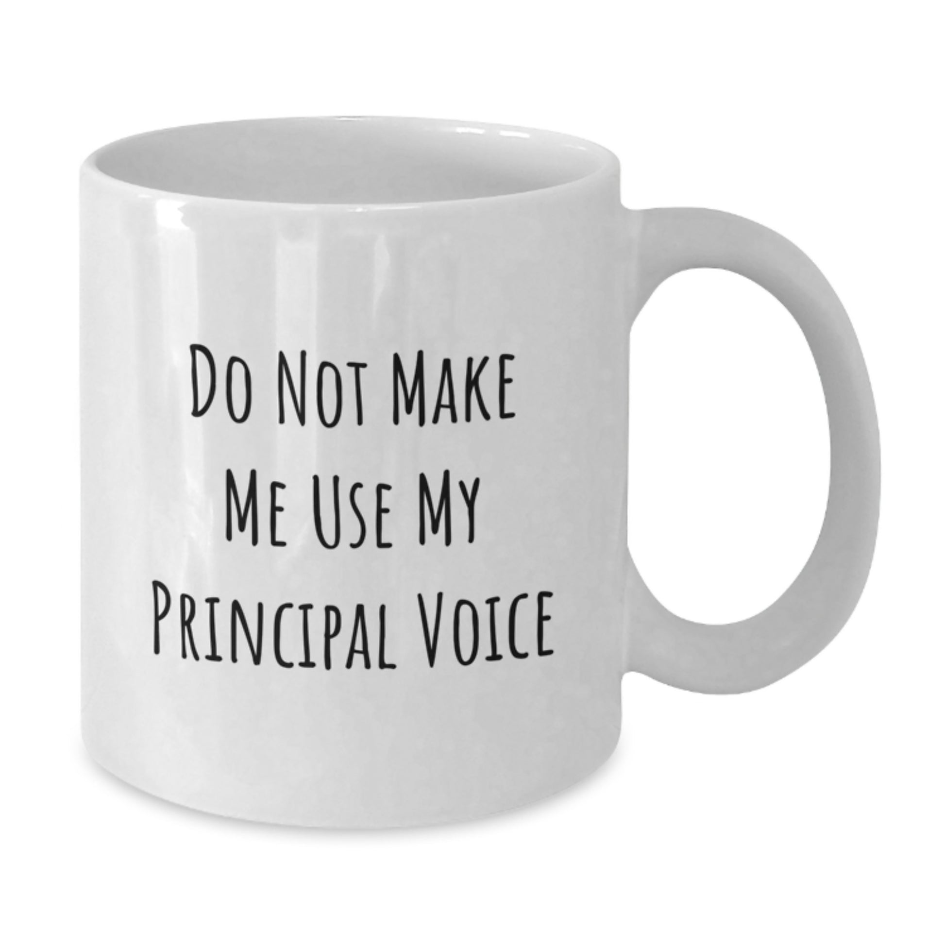 Funny Principal Gifts from Friends - Do Not Make Me Use My Principal Voice White Coffee Mug for Birthday - Additional