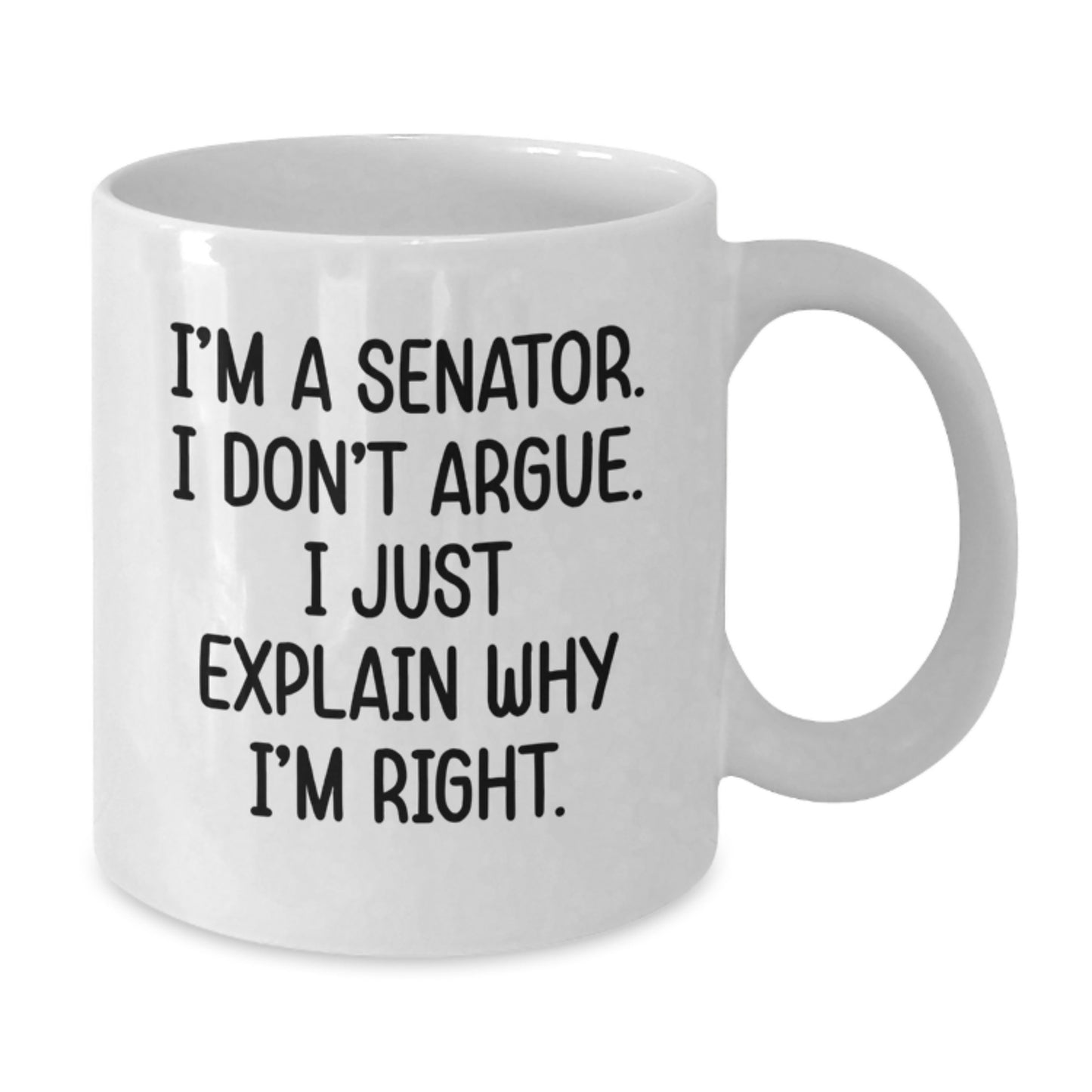 Senator White Coffee Mug, Funny Quote Gifts from Friends to Senator, Christmas Unique Gifts for Men - Additional