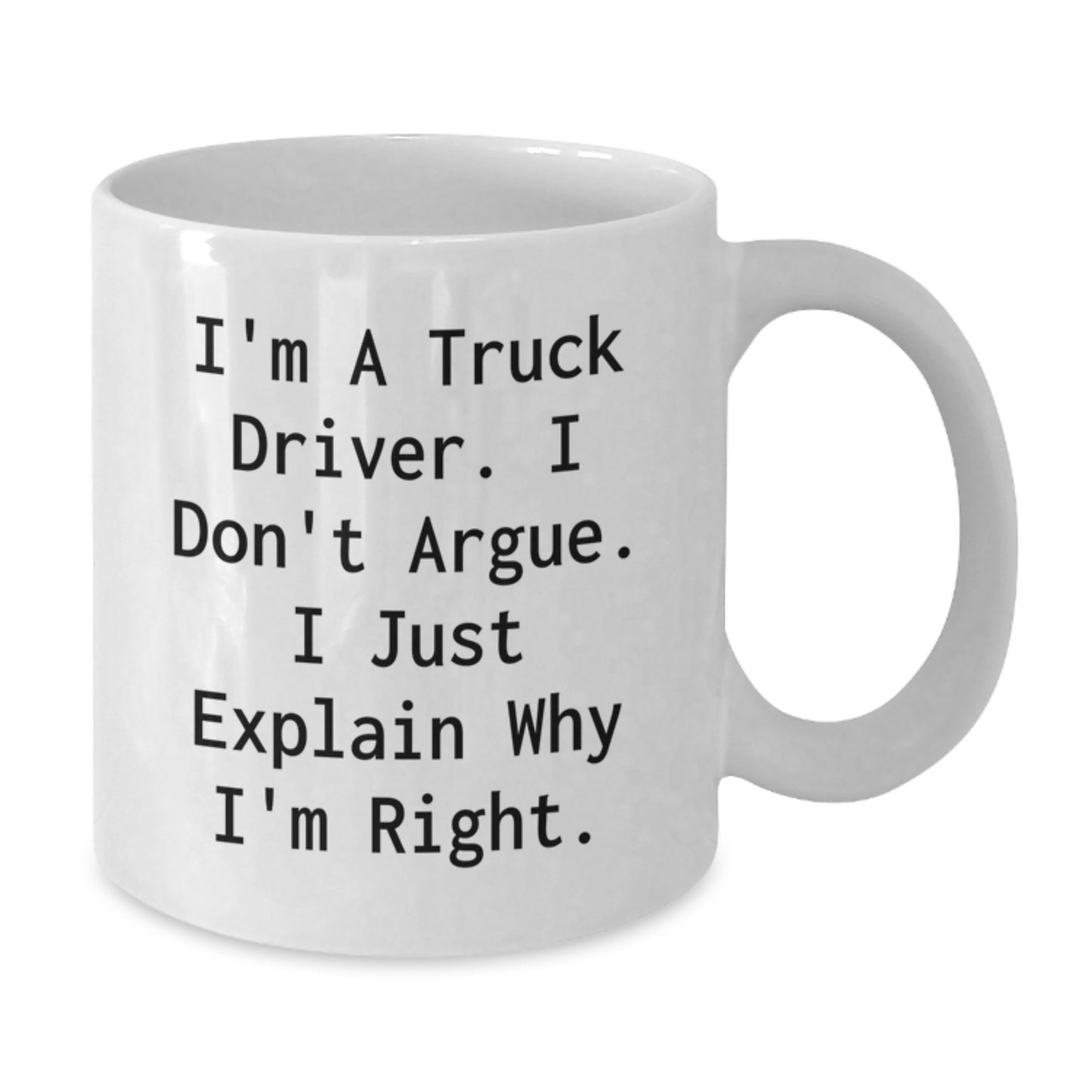 Funny Truck Driver Humor White Coffee Mug Gifts from Family to Friends on Christmas Day - Additional