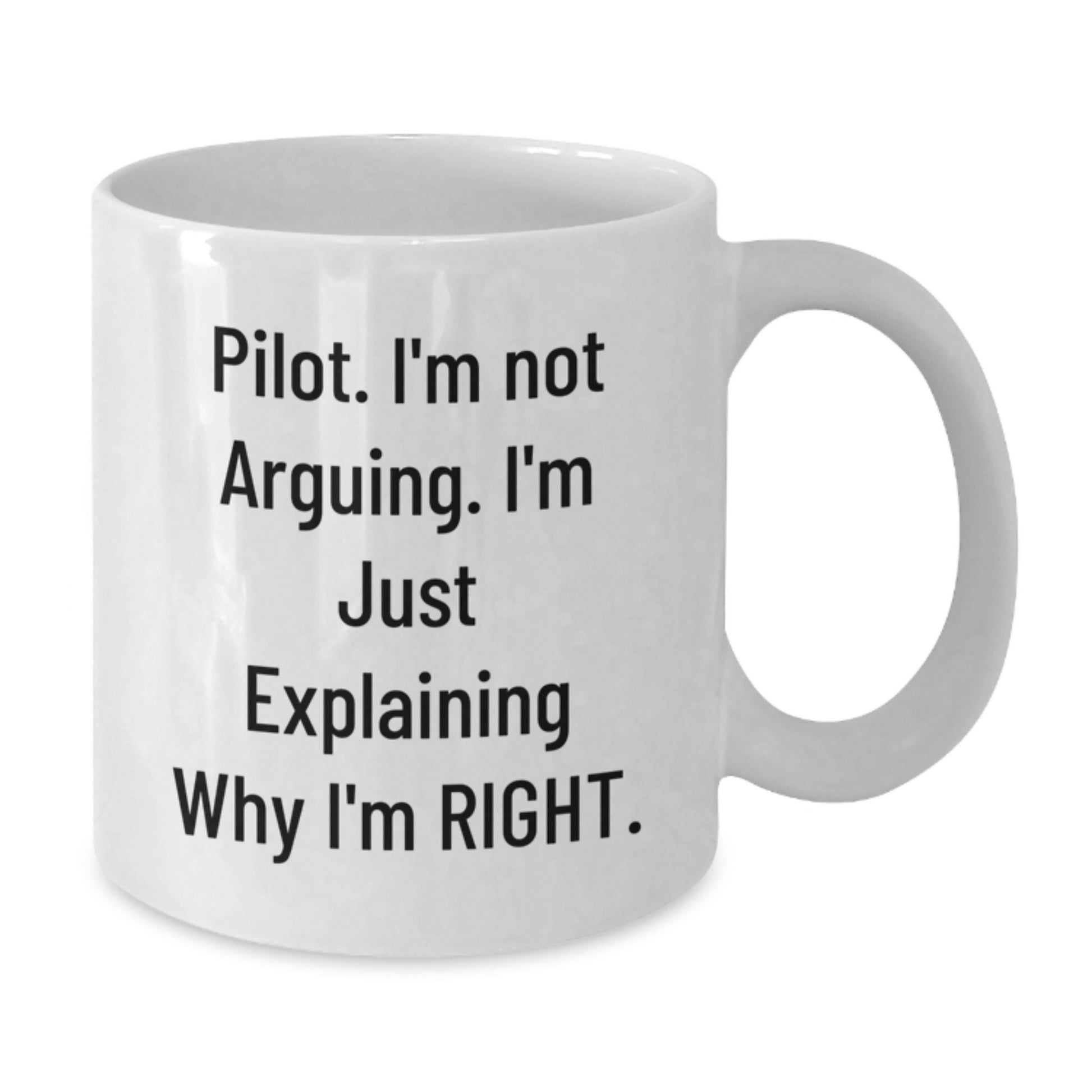 Funny Pilot Gifts for Men - White Coffee Mug - I'm Not Arguing, I'm Explaining - Pilot Humor Christmas Unique Gifts from Friends - Additional