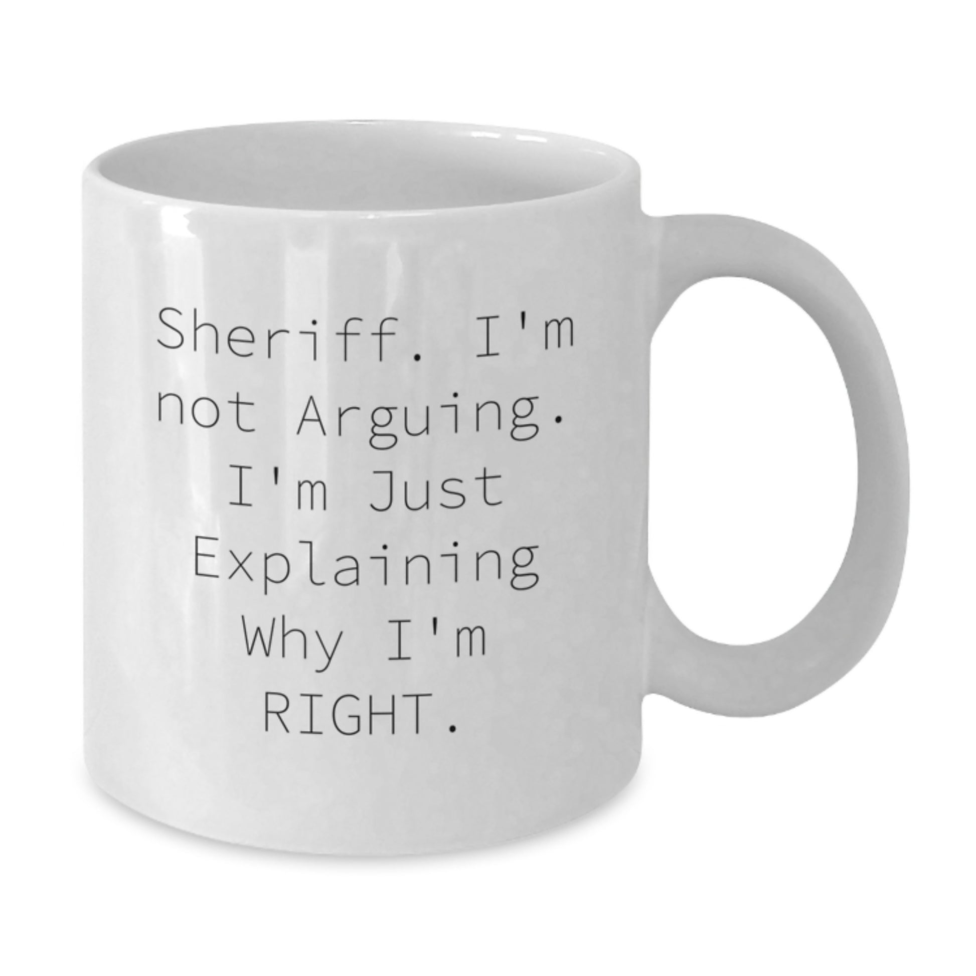 Sheriff White Coffee Mugs Funny Gifts from Men to Sheriff Christmas Unique - Additional