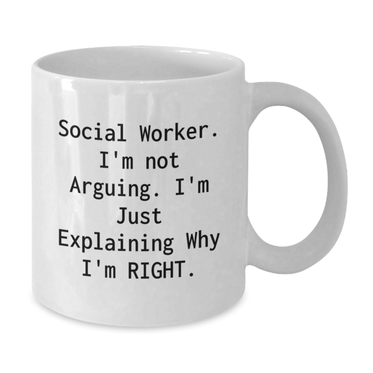 Funny Social Worker Gifts from Friends - Social Worker White Coffee Mug - Christmas Unique - Additional