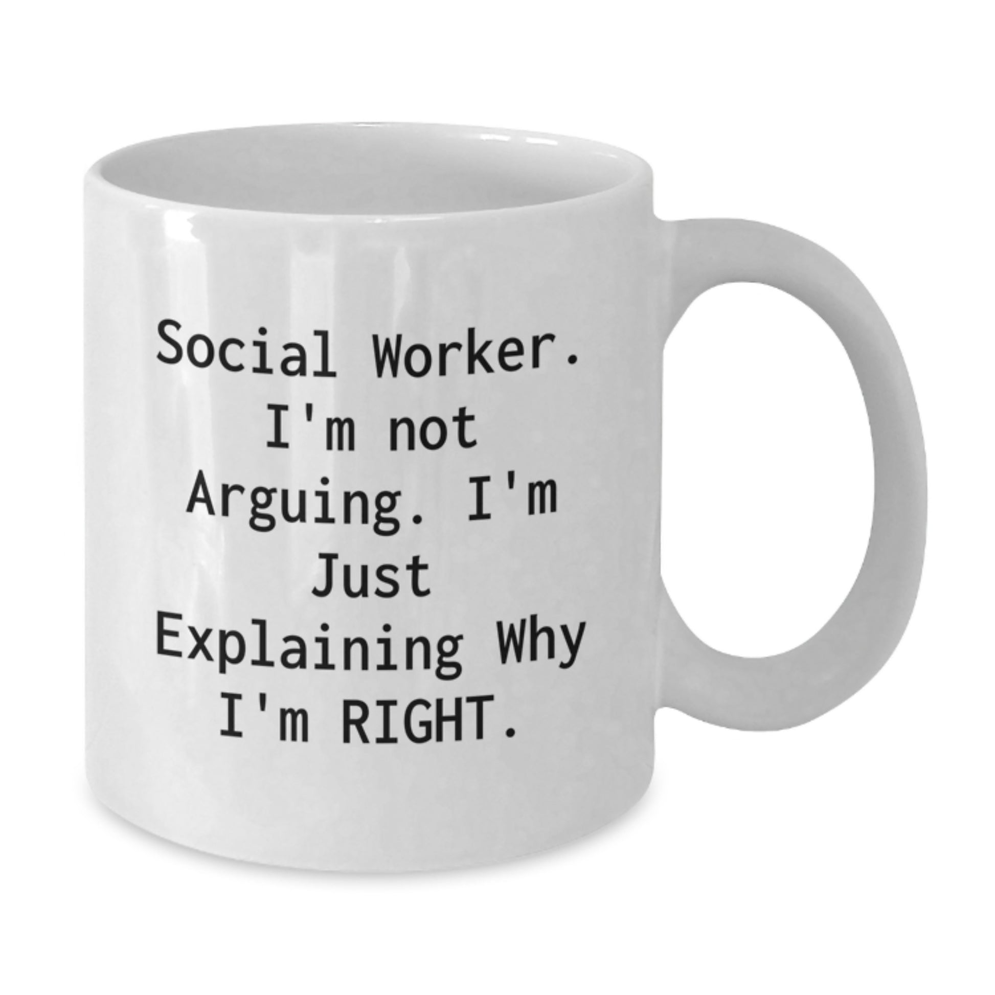 Funny Social Worker Gifts from Friends - Social Worker White Coffee Mug - Christmas Unique - Additional