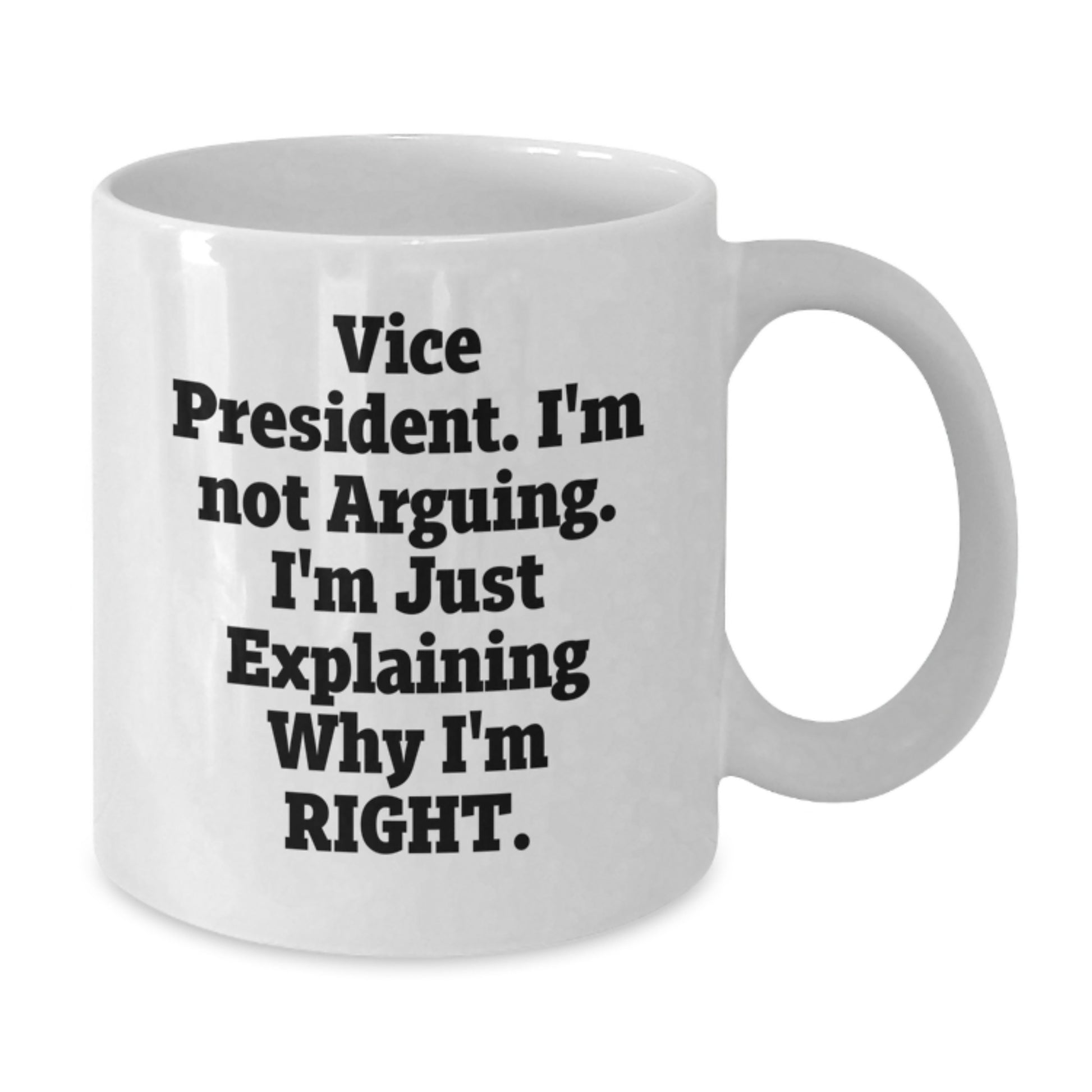 Funny Vice President Christmas Unique Gifts for Men, White Coffee Mug, 'I'm Not Arguing, I'm Just Explaining' - Additional