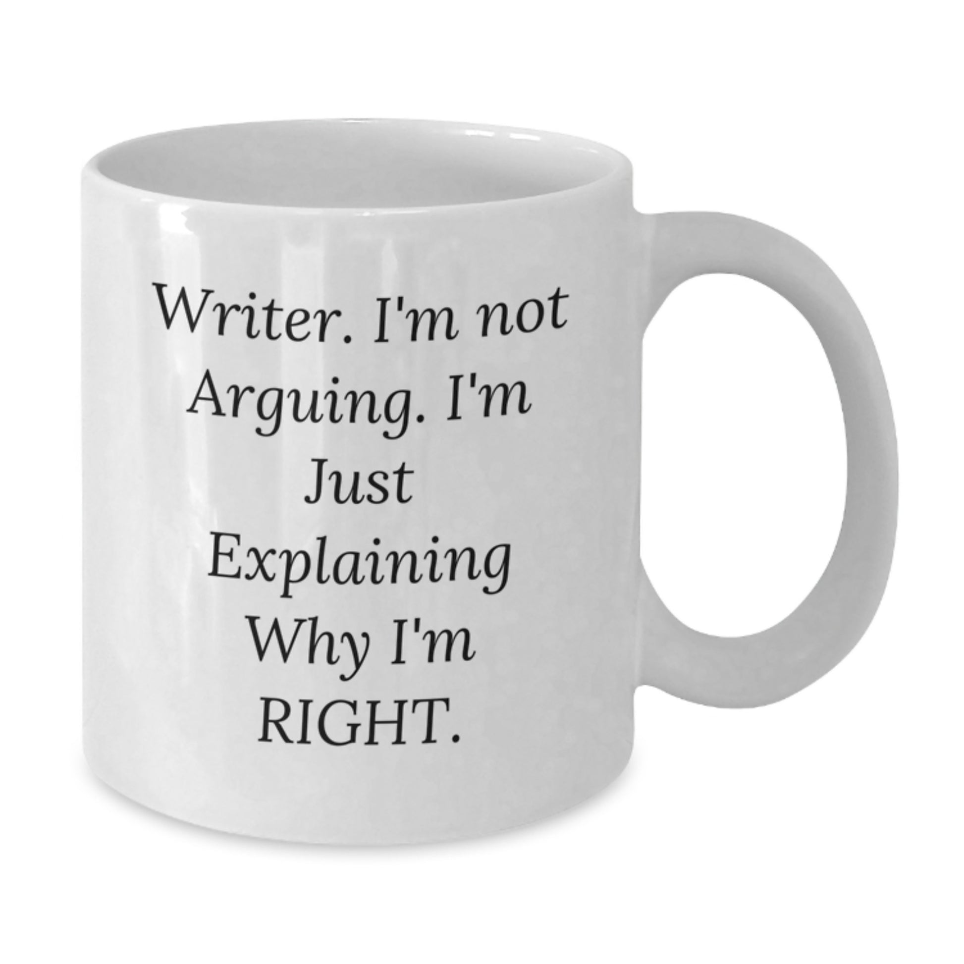 Writer Gifts from Friends and Family, Funny White Coffee Mug, Perfect for Writers, Christmas Unique Presents - Additional