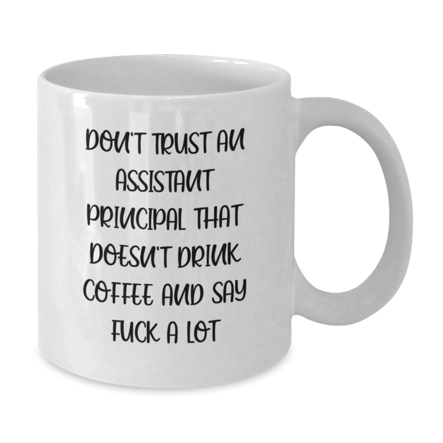 Funny Assistant Principal Gifts from Men, White Coffee Mug for Assistant Principals, Don't Trust an Assistant Principal - Additional