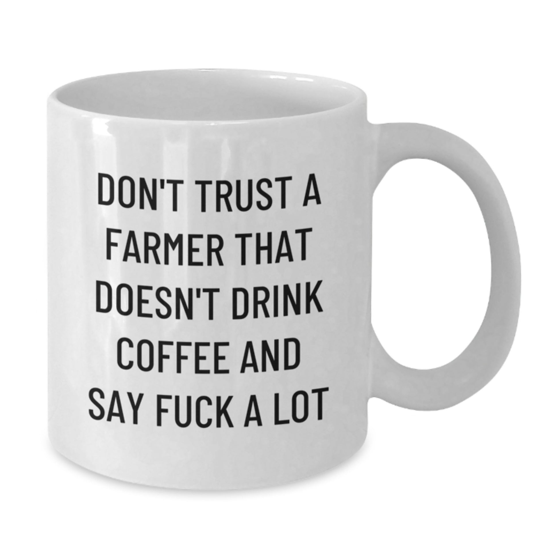 Funny Farmer White Coffee Mug Gifts from Friends for Men Who Say 'F--k' a Lot, White Coffee Mugs for Farmers, Christmas Unique Gifts - Additional