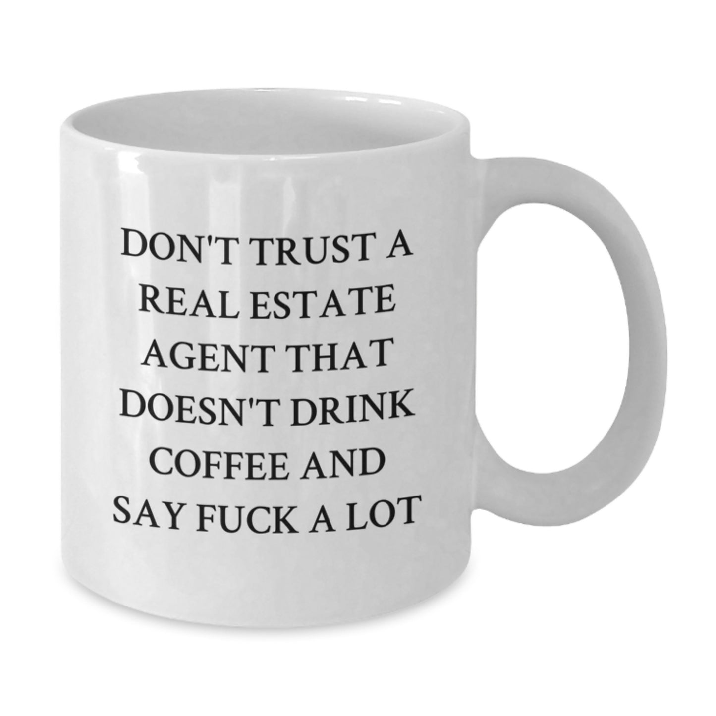 Funny Gifts for Real Estate Agents, White Coffee Mug, Say 'F--k A Lot' When You Drink Coffee, Christmas Unique Presents for Real Estate Agent Friends, Gifts from Men, Women, Friends, and Family - Additional