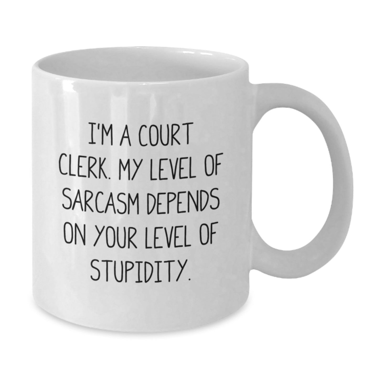 Funny Court Clerk Gifts for Men, White Coffee Mug Valentine's Unique Presents from Friends to Court Clerks - Additional