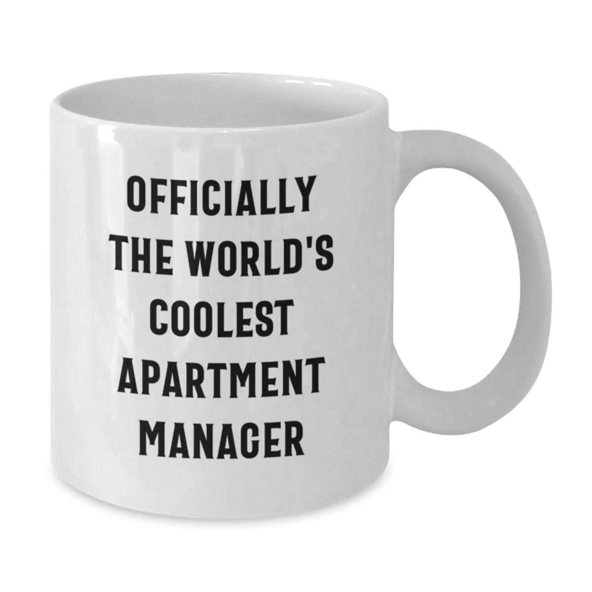 Funny Quotes for Apartment Manager, White Coffee Mug Gifts from Friends, Unique Mother's Day Unique Gifts for Apartment Manager, Officially The World's Coolest Apartment Manager - Additional