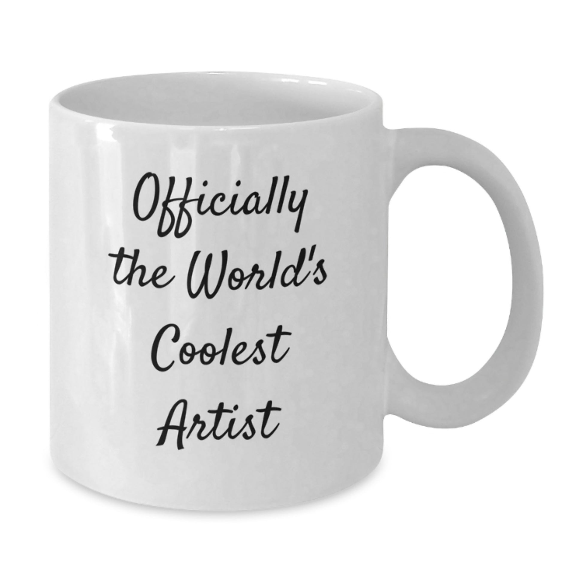 Gifts from Artist Lovers for Artist Friend - Funny Quote White Coffee Mug - World's Coolest Artist - Additional