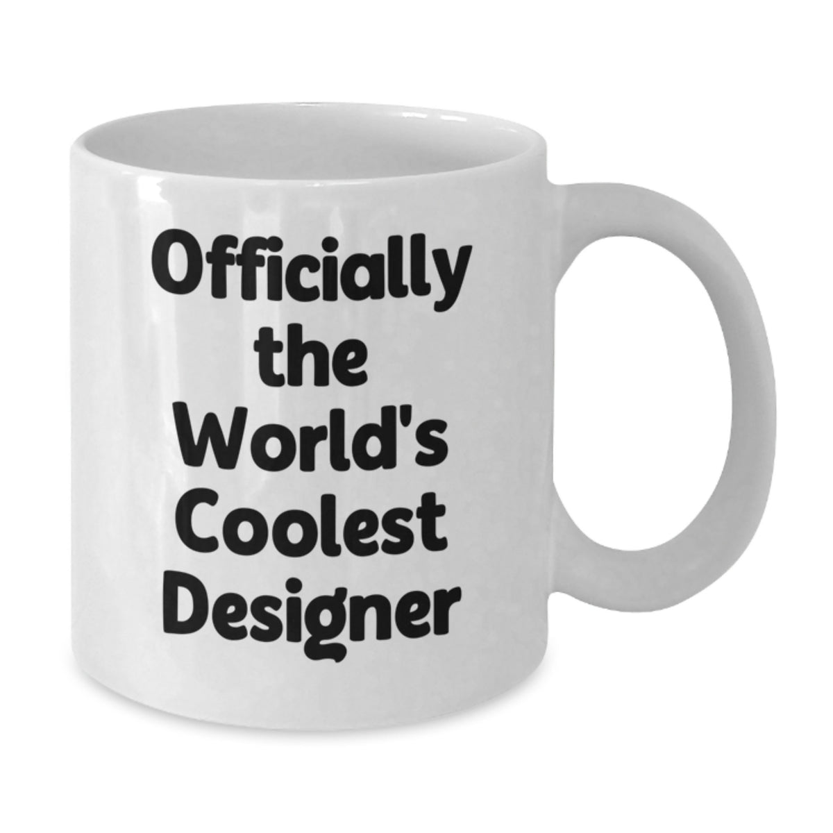 Funny 'Officially The World's Coolest Designer' White Coffee Mug Gifts from Friends to Family - Designer Gift Ideas for Birthday Unique Gifts - Additional
