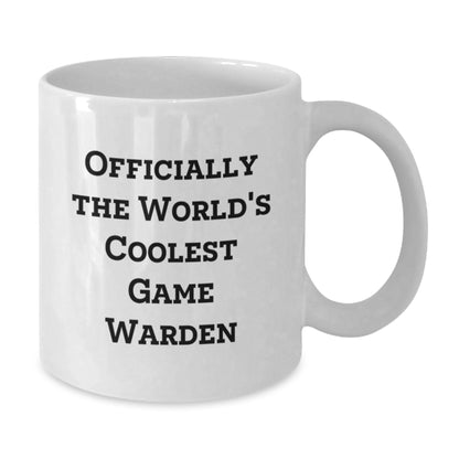 Funny Game Warden Gifts from Men for World's Coolest Game Warden Mom White Coffee Mug, Officially The World's Coolest Game Warden, Gift for Game Warden on Mother's Day - Additional