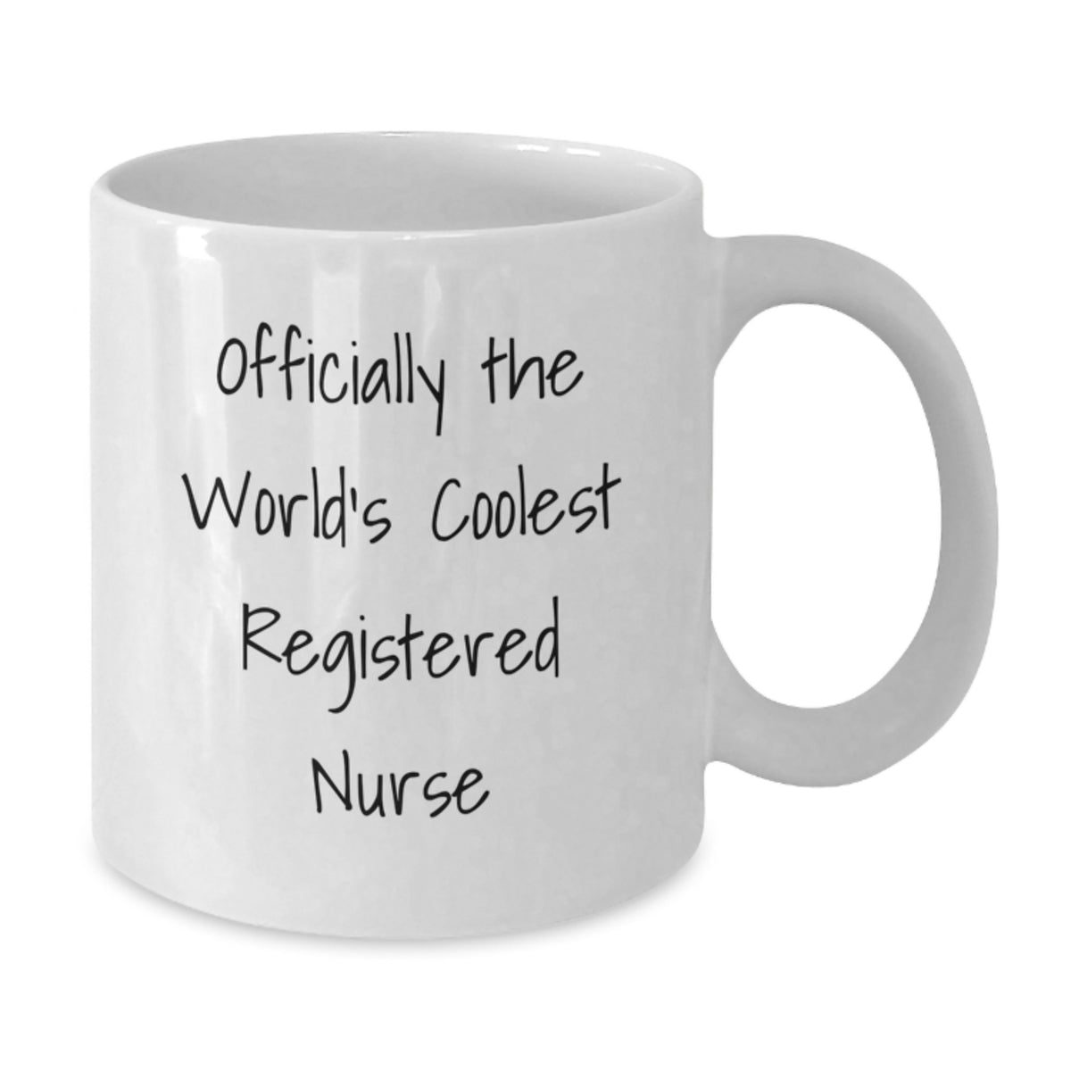Funny Registered Nurse Gifts for Her - Officially The World's Coolest RN White Coffee Mug for Mom's Special Day - Additional