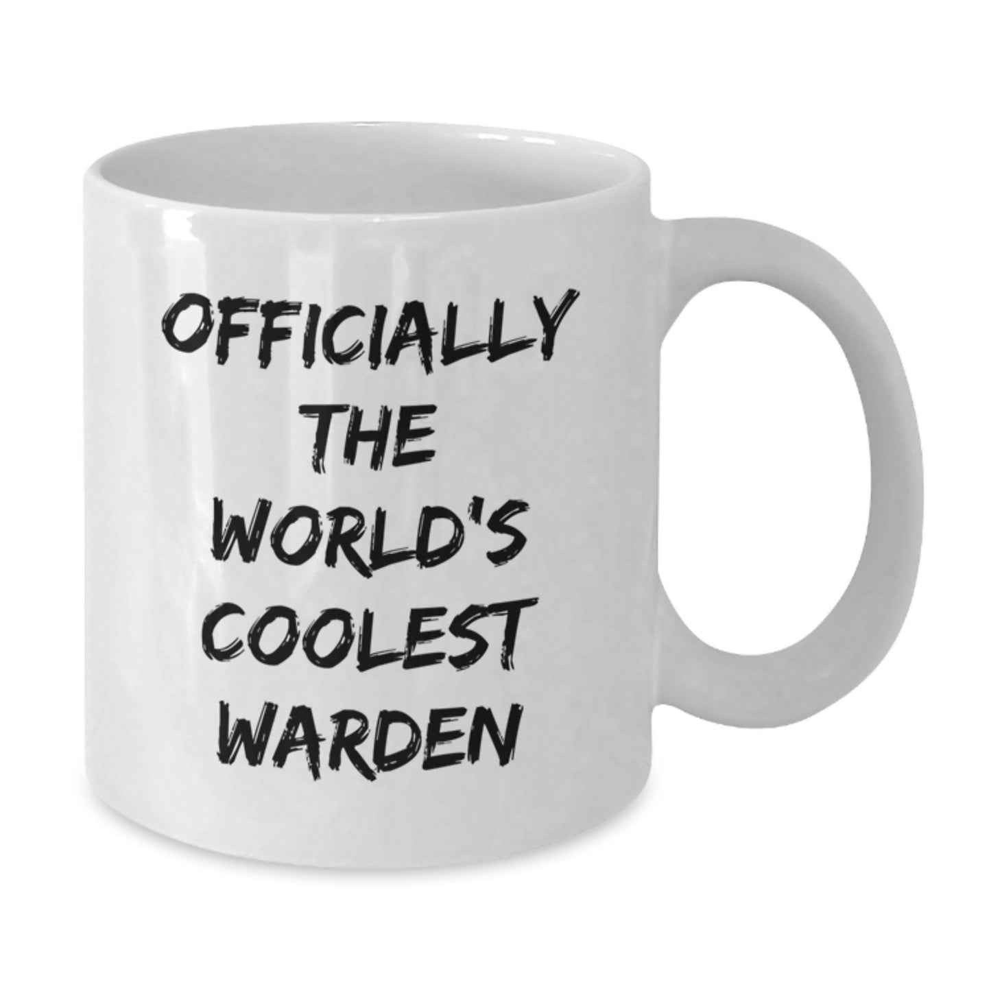 Warden Gifts from Friends for Him, Officially The World's Coolest Warden Quote Funny White Coffee Mug for Birthday Unique Gifts - Additional