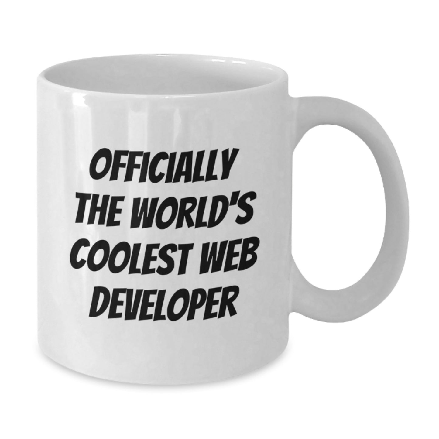 Funny Web Developer Birthday Unique Gifts for Friends from Men, Unique White Coffee Mug Quote 'Officially The World's Coolest Web Developer' - Additional