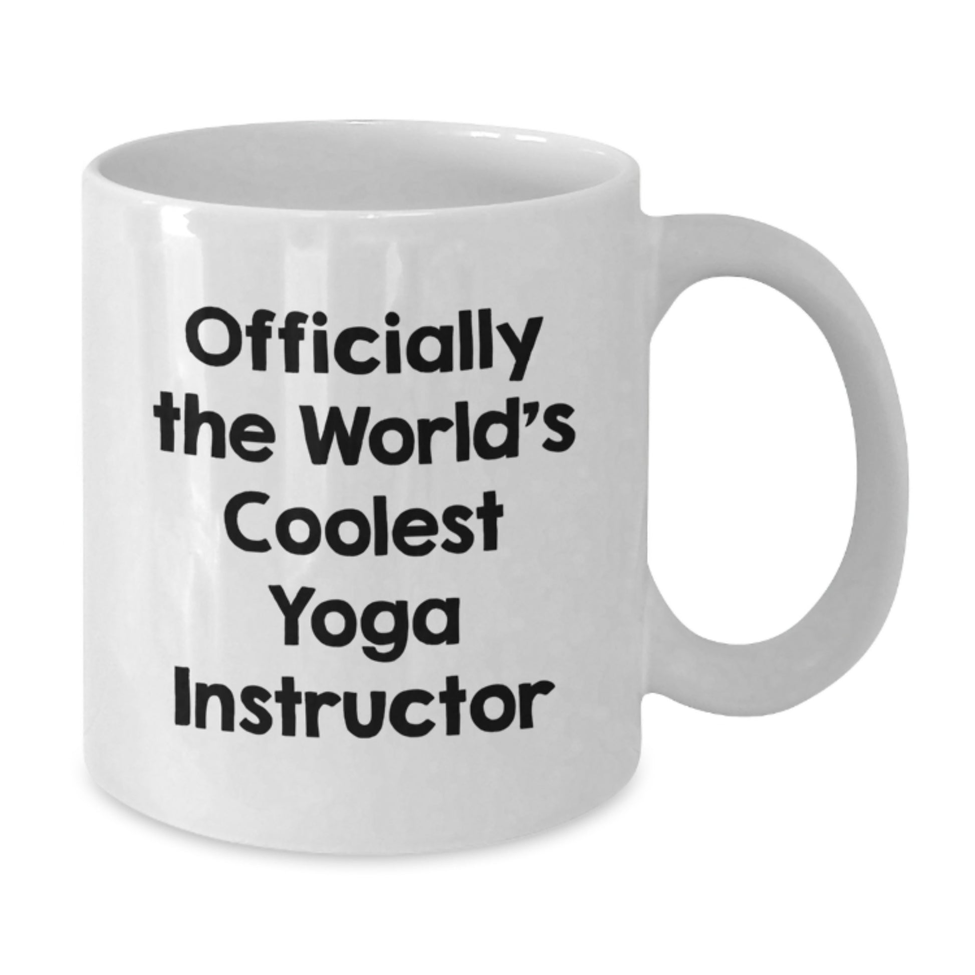 Funny Yoga Instructor Gifts from Loved Ones, 'Officially The World's Coolest Yoga Instructor' Cute White Coffee Mug for Yoga Instructor Day Valentine's Unique Gifts - Additional