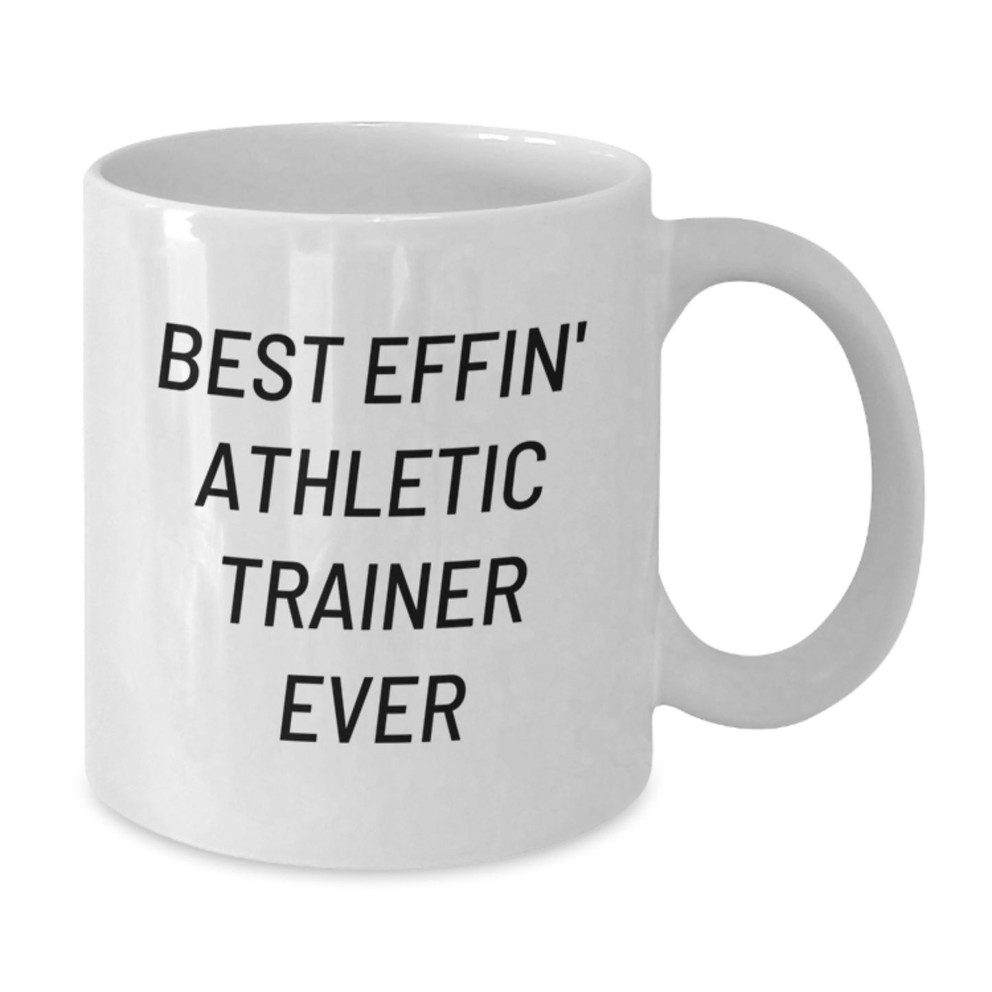 Funny Athletic Trainer Gifts for Valentine's Unique - Best Effin' White Coffee Mug from Friends - Additional