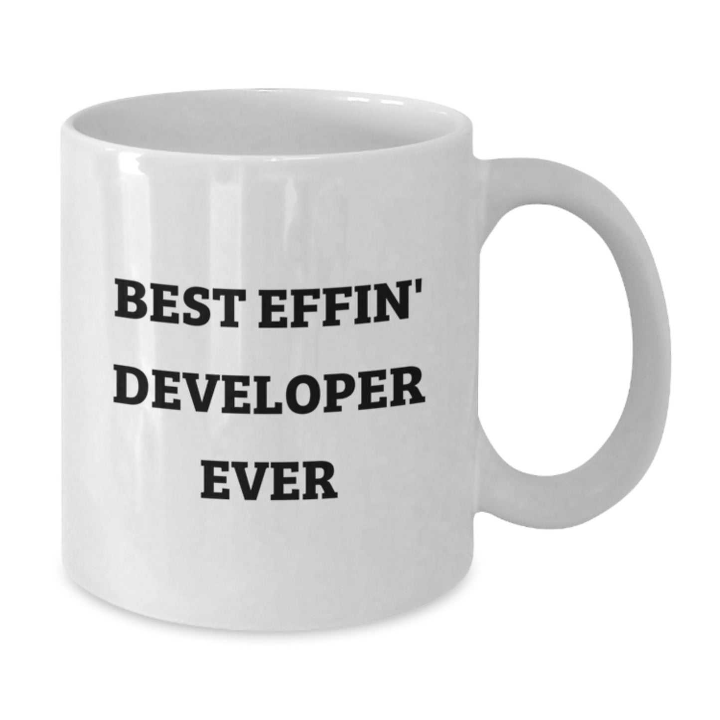 Funny Developer Gifts from Men to Men, White Coffee Mug Valentine's Unique Gifts for Best Effin' Developer Ever, Developer Mug - Additional
