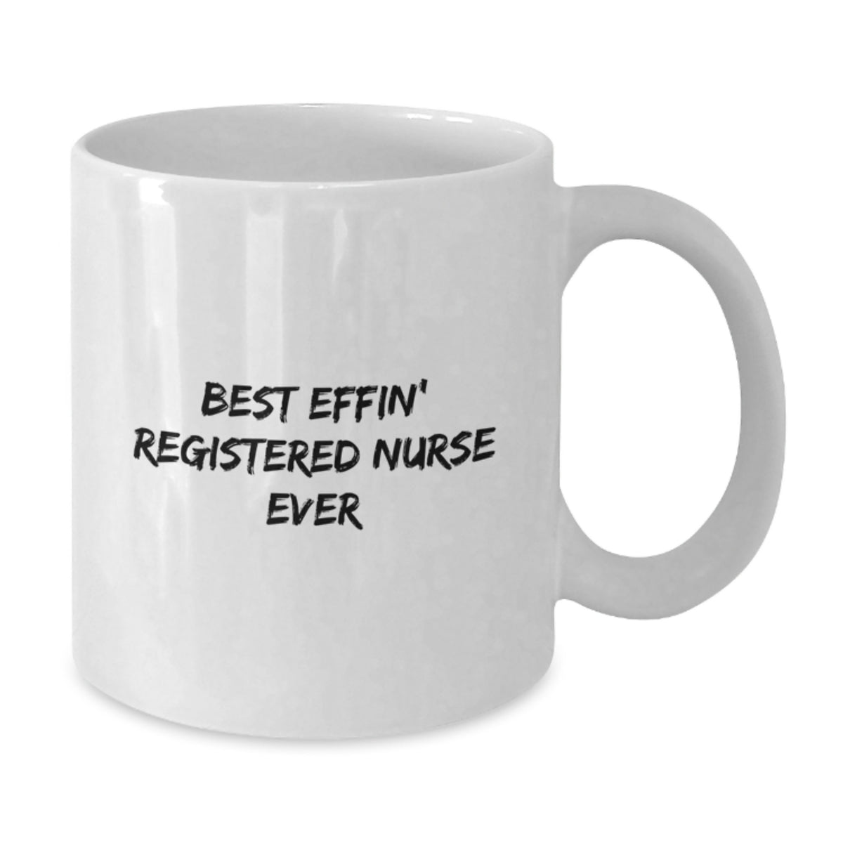 Funny Registered Nurse Gifts for Men, Unique White Coffee Mugs with Best Effin' Registered Nurse Ever Quote, White Ceramic Mug for Nurses on Father's Day Unique Gifts from Family - Additional