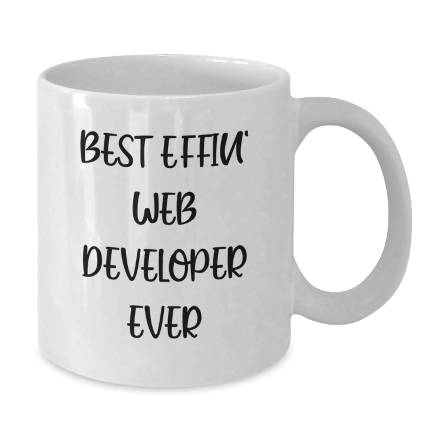 Funny Web Developer Gifts from Family, Best Effin' Web Developer Ever Quote on White Coffee Mug for Him, Unique Mother's Day Unique Gifts - Additional