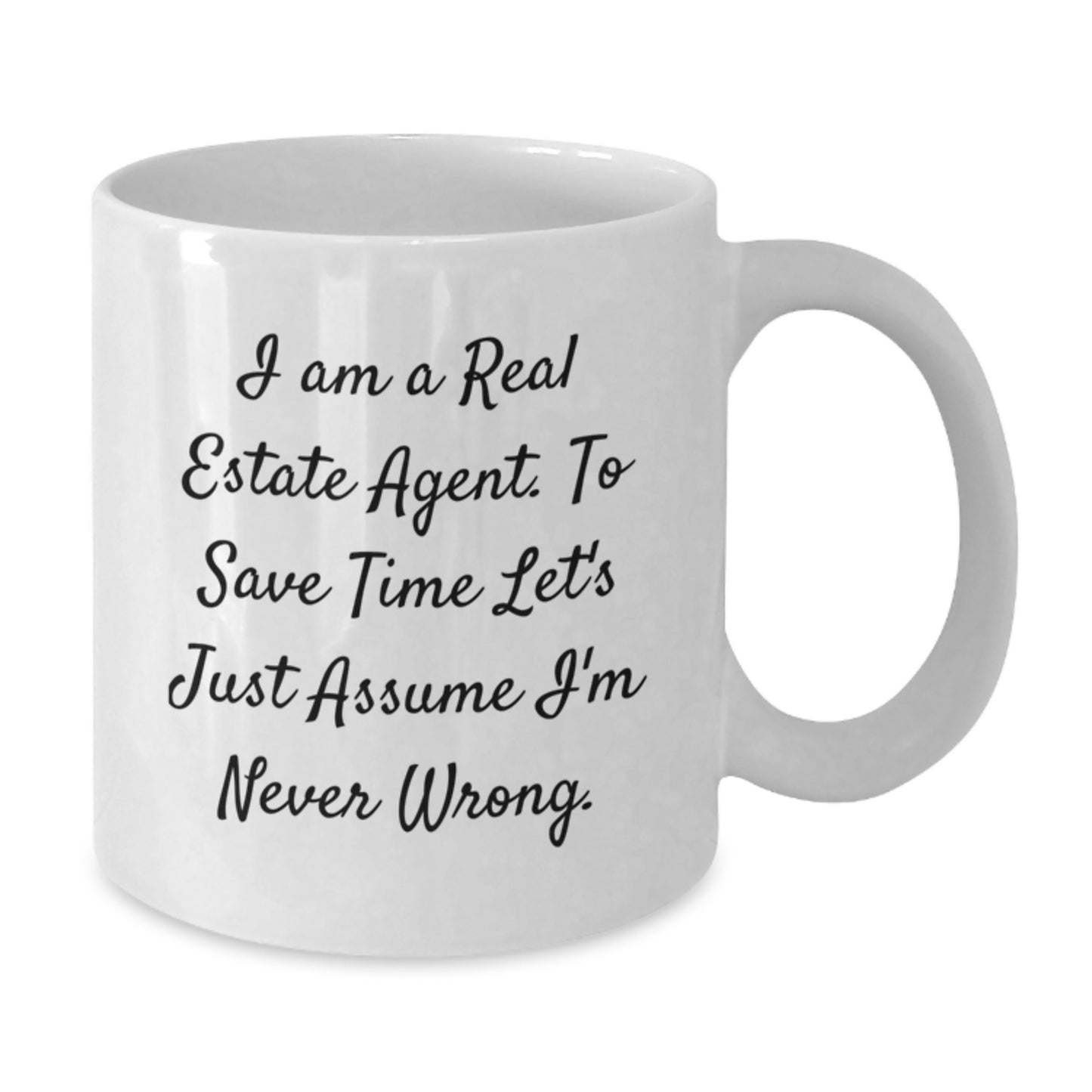 Funny Real Estate Agent Gifts - White Coffee Mug for Men or Women - Perfect Valentine's Unique Gifts from Friends or Family - Additional