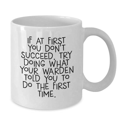 Funny Warden Gifts for Men from Family, White Coffee Mug for Graduation Unique Ideas - Additional