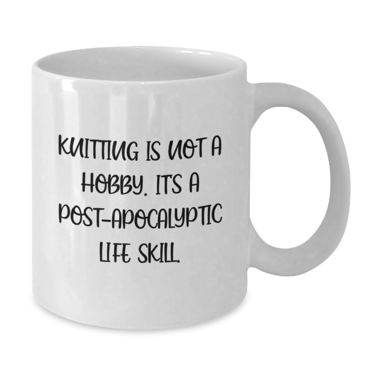 Gifts from Family - Funny Knitting Quote White Coffee Mug, Unique Valentine's Gifts for Knitting Lovers, 11oz or 15oz Ceramic White Mug - Additional