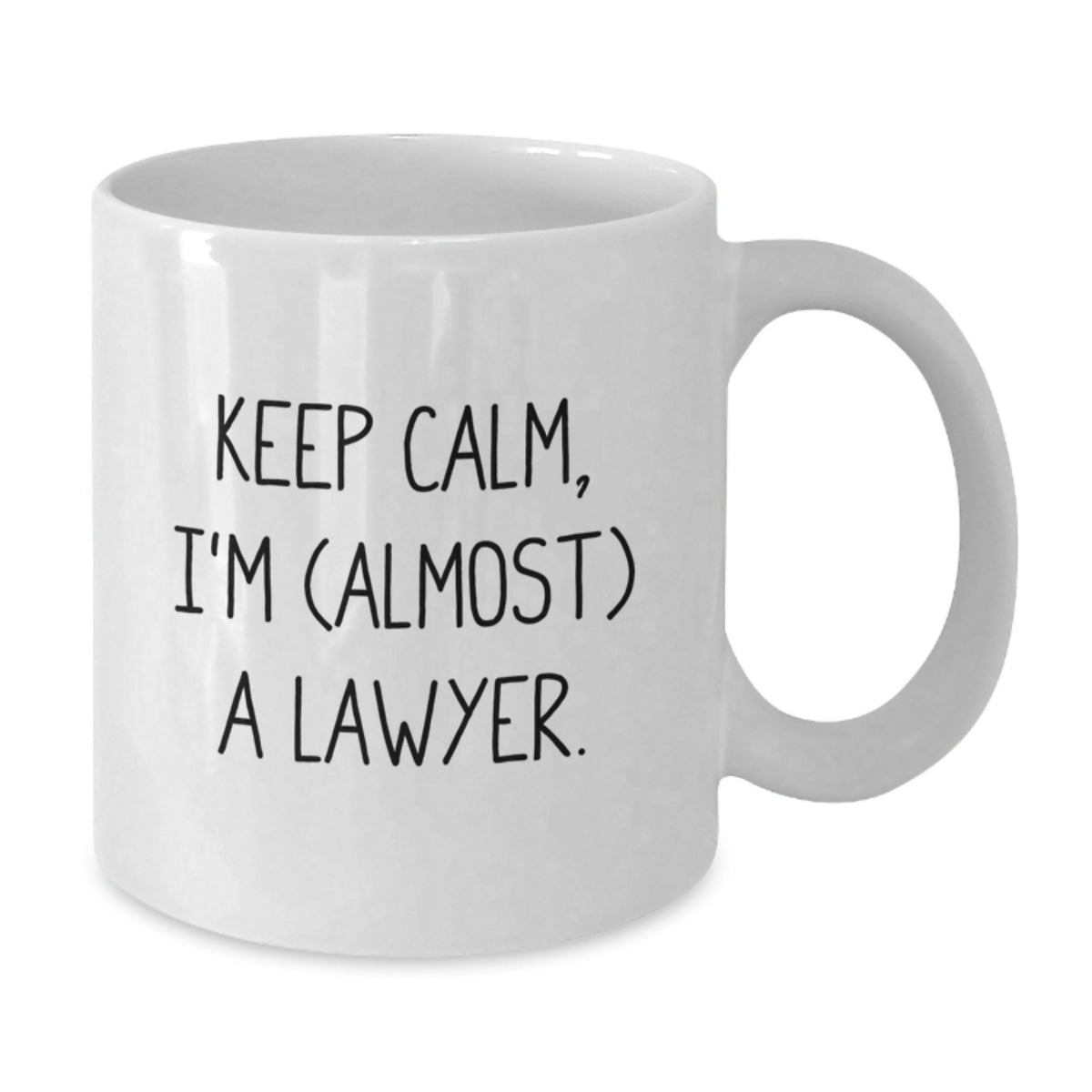 Lawyer Gift for Him Keep Calm, I'm (Almost) A Lawyer Keepsake Mug - Additional