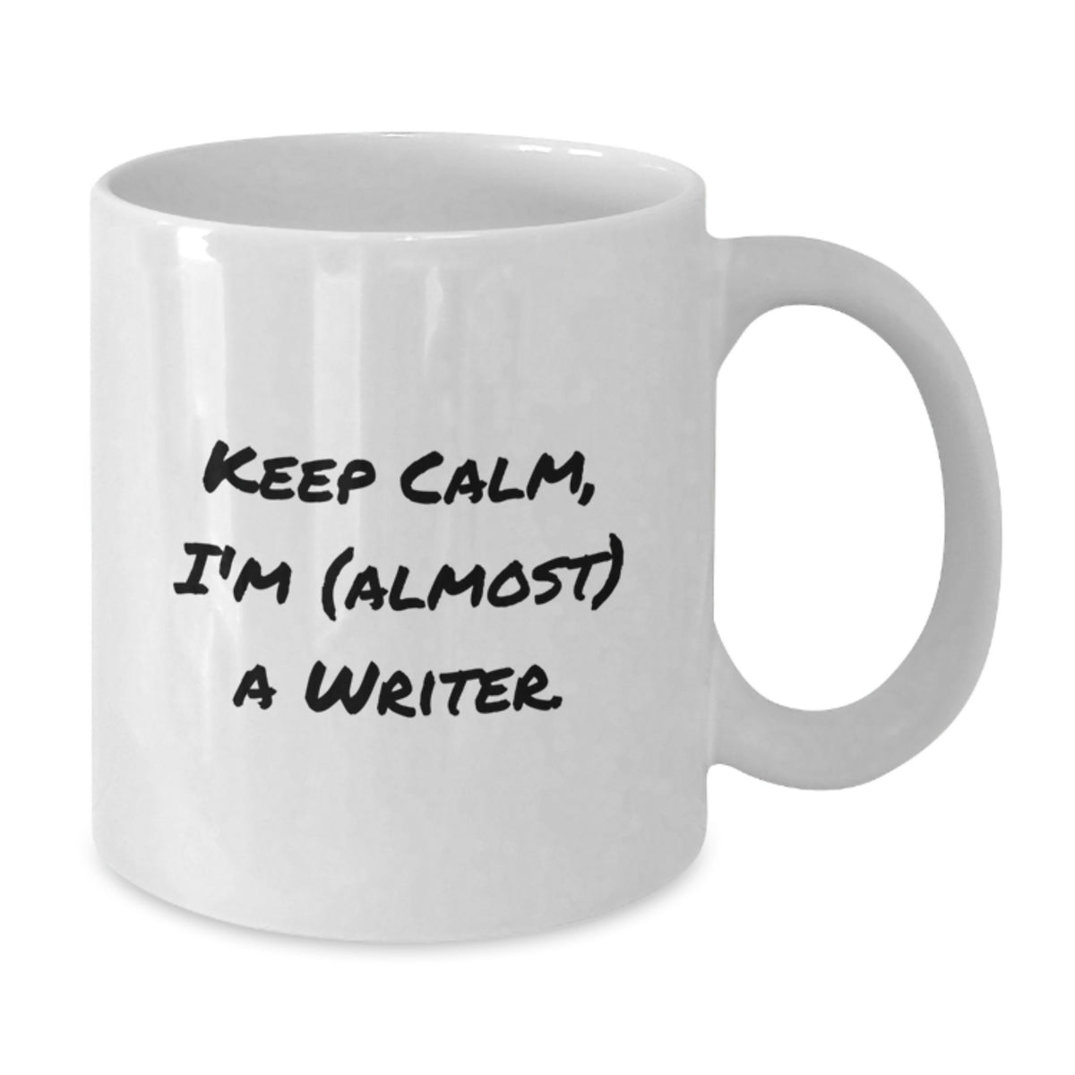Writer Gift for Him Keep Calm, I'm (Almost) A Writer Keepsake Mug - Additional