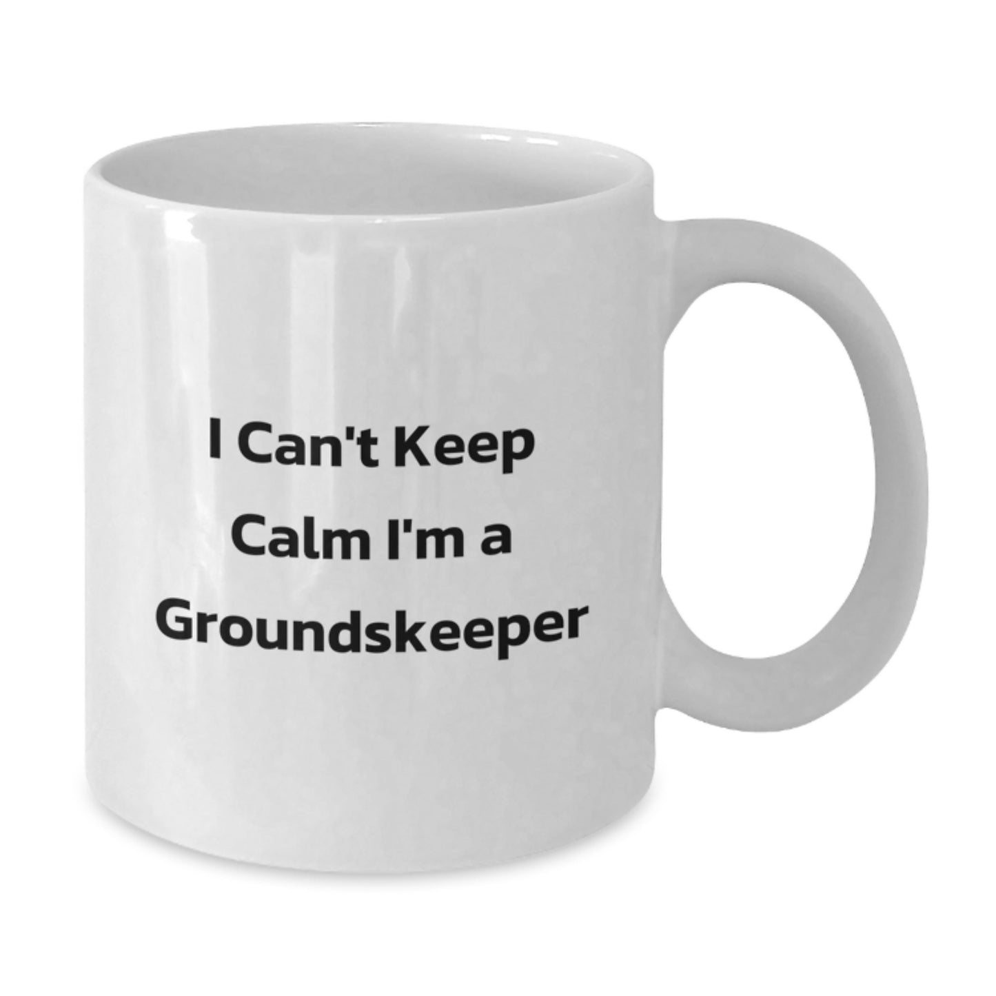 Funny groundskeeper Gifts from Friends for groundskeeper Men White Coffee Mug I Can't Keep Calm I'm A groundskeeper - Additional