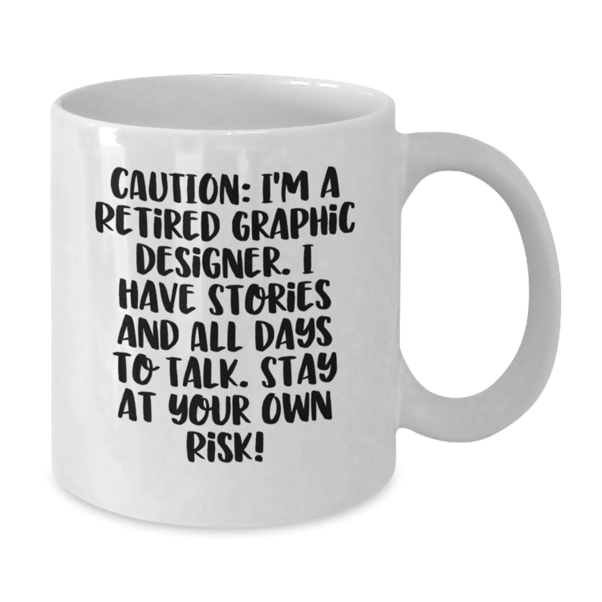 Funny Graphic Designer White Coffee Mug Gifts from Coworkers for Graduation from Retired Designer - Additional