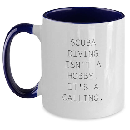 Scuba Diving Gifts from Friends for Scuba Diving Lovers Unique Birthday Unique Gift Ideas Funny Scuba Diving Coffee Mugs Two Tone Coffee Mug - Main