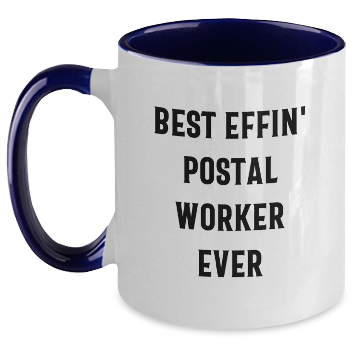 Funny Postal Worker Gifts for Men from Friends - Best Effin' Ever Two Tone Coffee Mug Red White - Main
