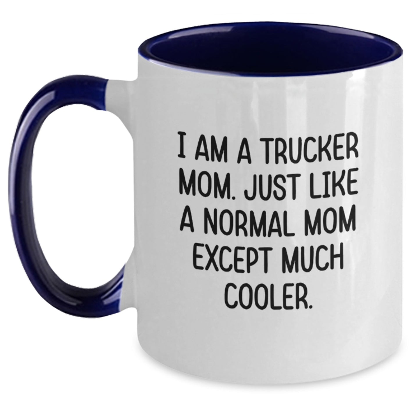 Trucker Mom Keepsake Mug for Him Birthday Gift Ceramic 11oz Red White - Main