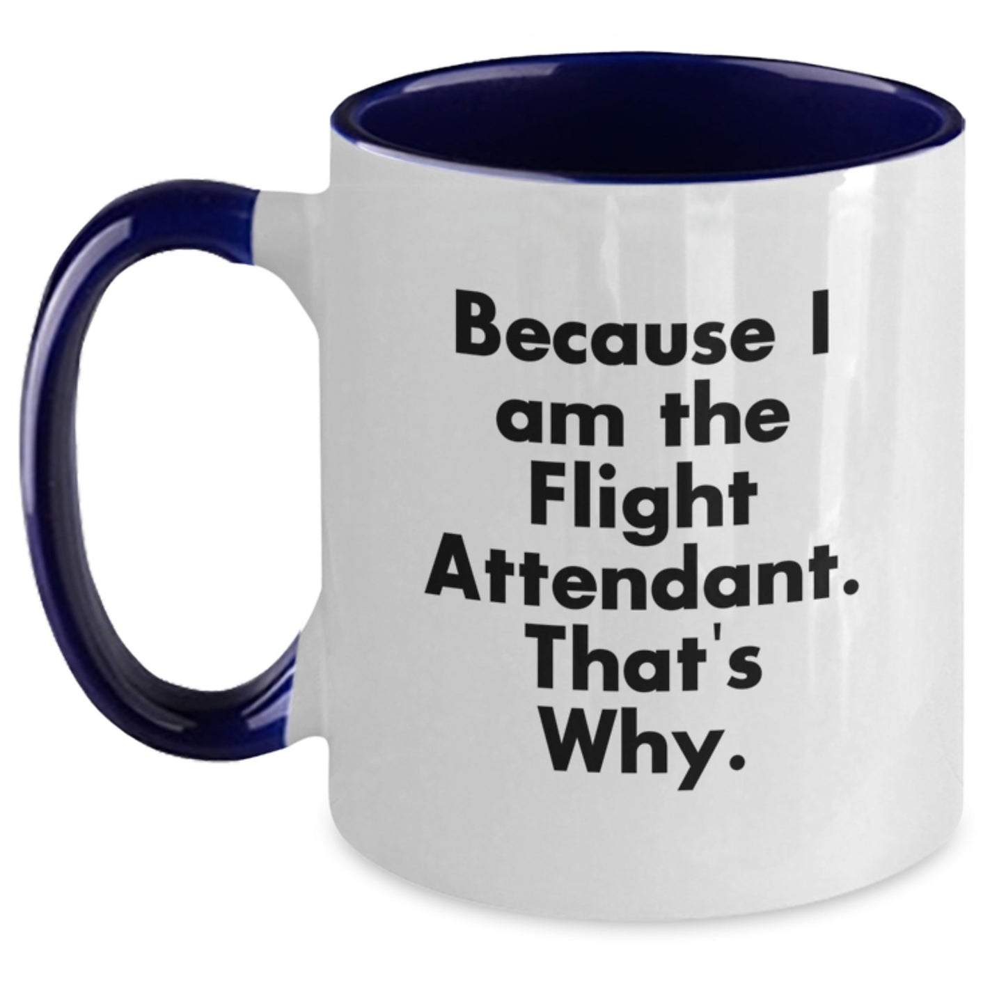 Funny Flight Attendant Gifts for Men Women Friends from Coworkers, Flight Attendant Two Tone Coffee Mug for Graduation Unique Gifts - Main