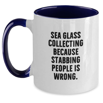 Sea Glass Collecting Gift for Him - A Witty Keepsake Coffee Mug - Main