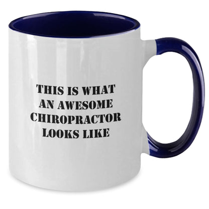 Funny Chiropractor Quote Gift for Him, Inspirational Chiropractor Birthday Unique Gifts - Gifts from Friends to Chiropractor, Two Tone Ceramic Coffee Mug - Additional