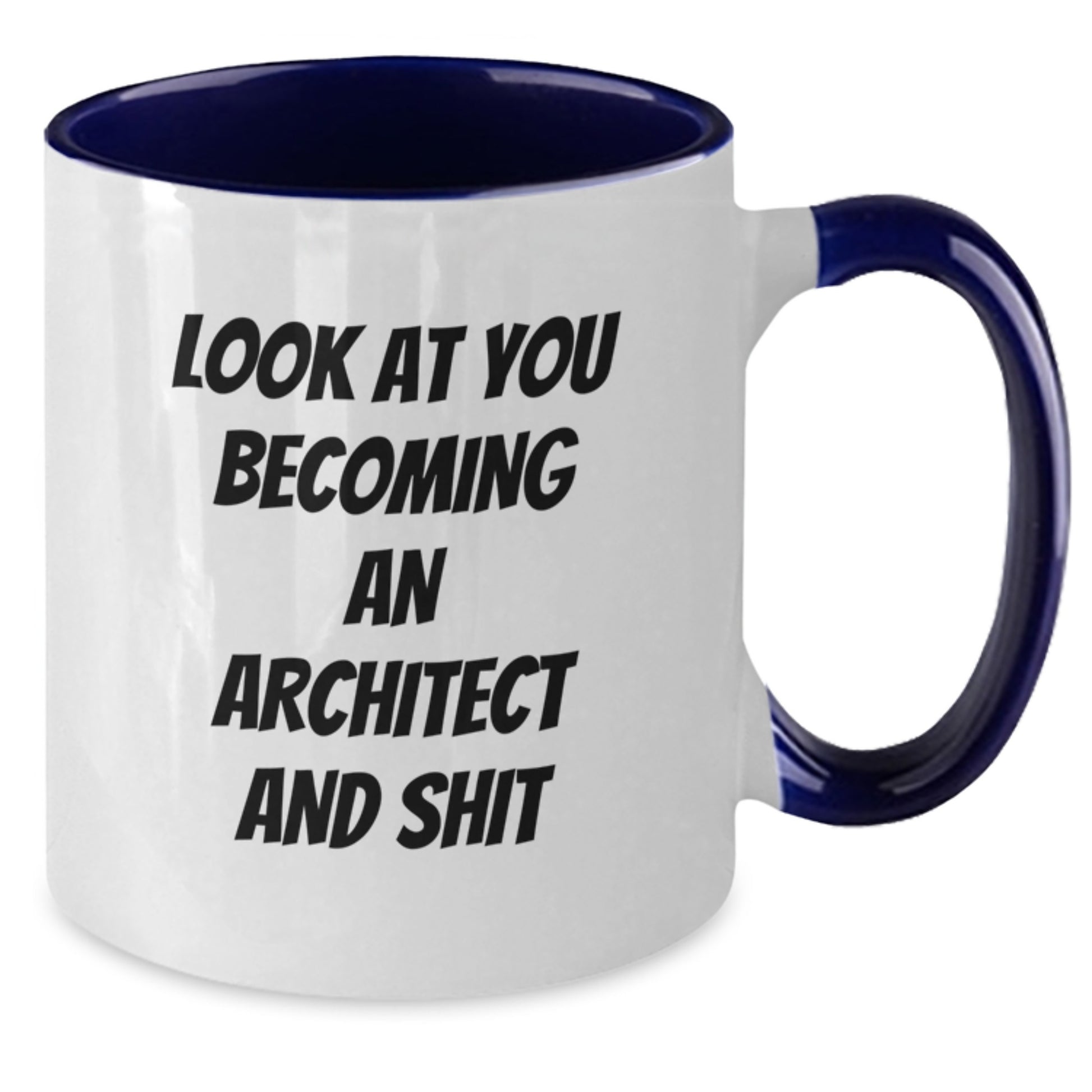 Funny Architect Gifts, Two Tone Coffee Mugs for Him, Christmas Unique Gifts from Friends, 'Look At You Becoming An Architect And Shit', Architect Mugs for Men, Women, Family, Coworkers - Additional