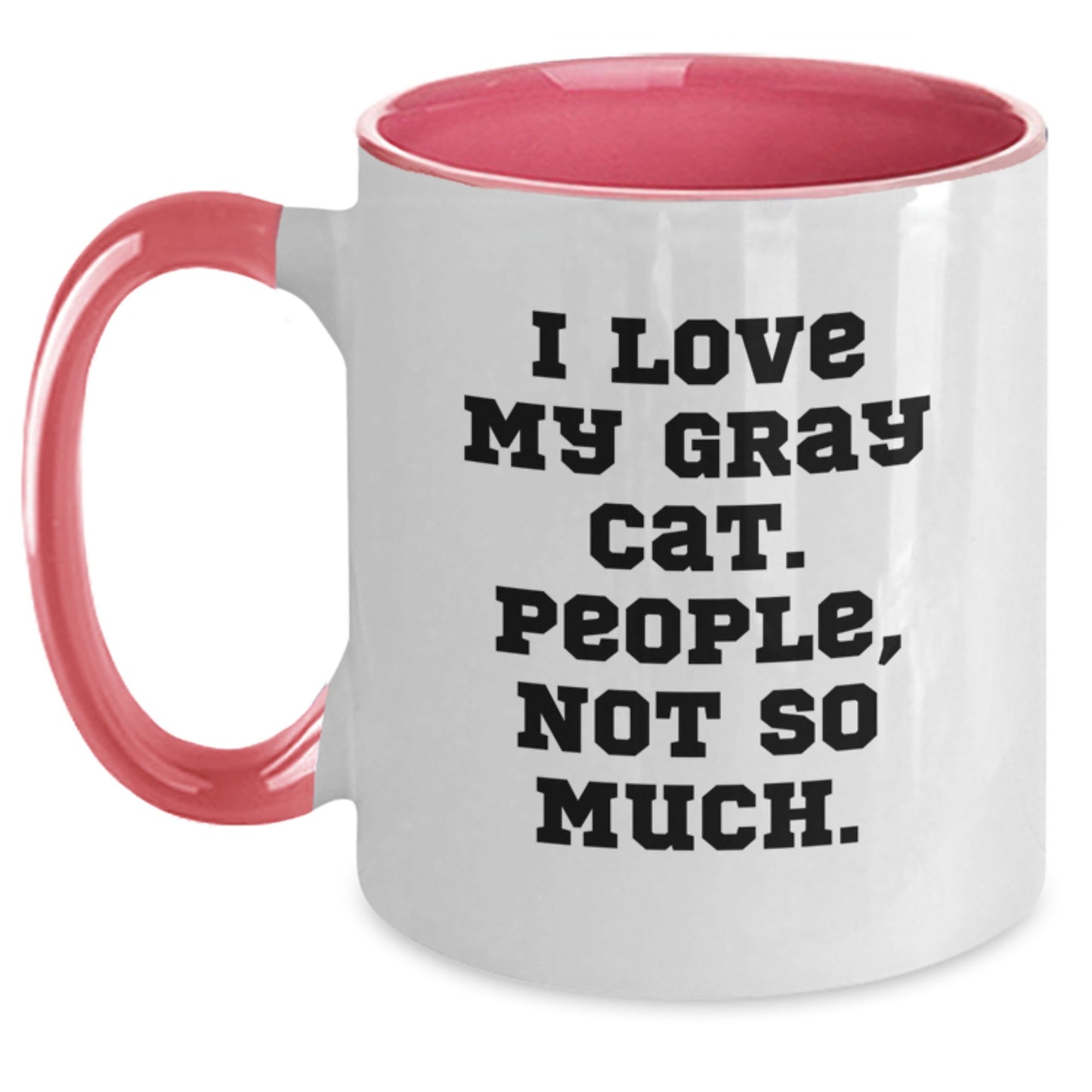 Funny Gray Cat Two Tone Coffee Mug Gifts for Men Women Friends from Family - Main
