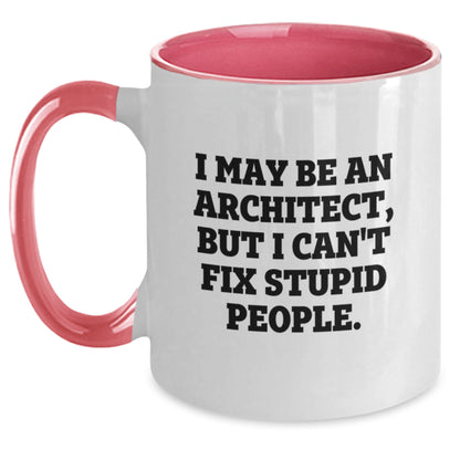 Architect Humor Funny Quote Gifts for Men, Two Tone Coffee Mug, Gifts from Men, Unique Graduation Gifts for Architect - Main