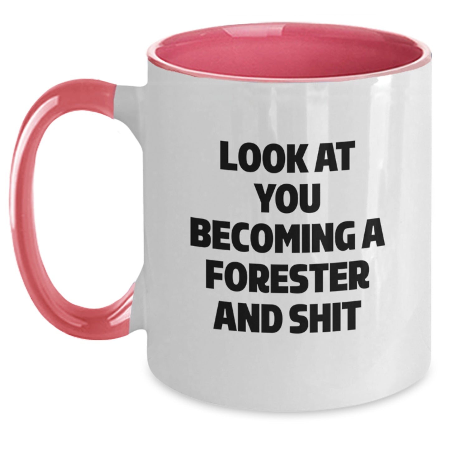 Become a Forester Funny Two Tone Coffee Mug Gifts for Men from Friends at Christmas - Main