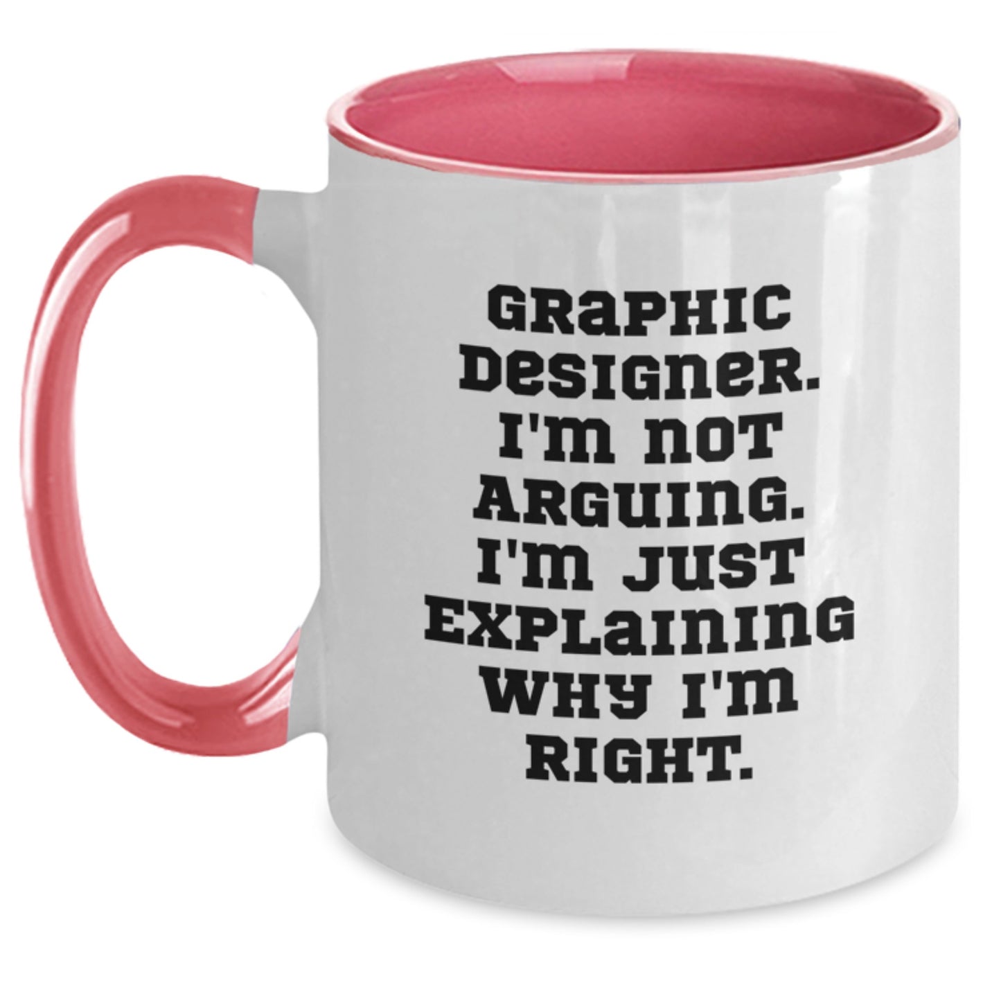 Funny Graphic Designer Gifts from Friends, Unique Two Tone Coffee Mugs for Graphic Designers at Christmas - Main